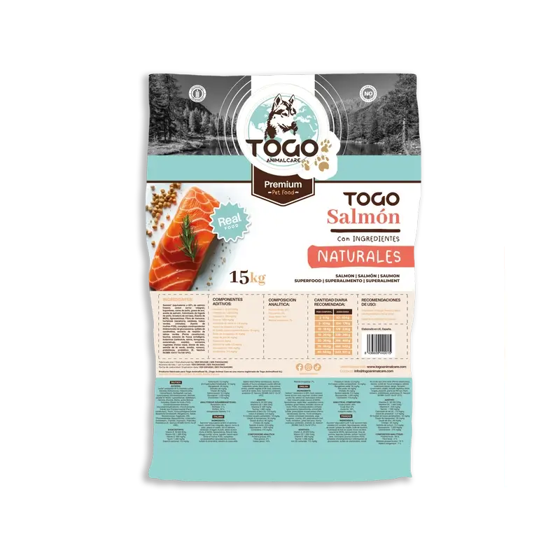 Togo Pienso Salmon Natural Hipoaltergénico, 15 kg