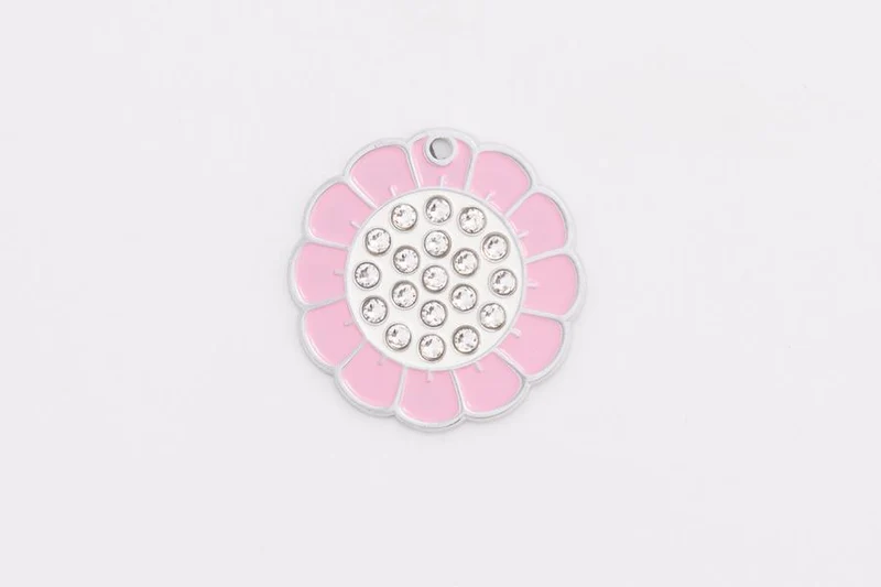 GoScribe Pet Tag Swarovski Flower Tags