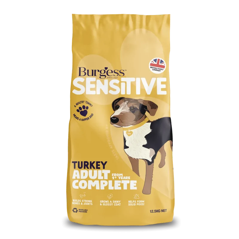 Burgess Sensitive Adult Dry Dog Food Turkey