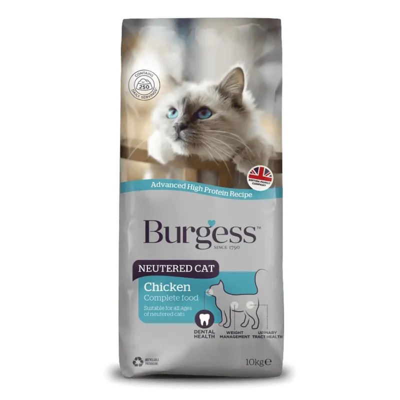 Burgess Neutered Cat Dry Cat Food Chicken