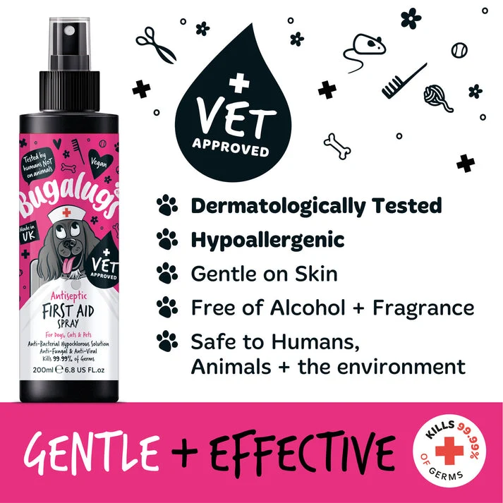 Bugalugs Antiseptic First Aid Spray For Pets 200ML
