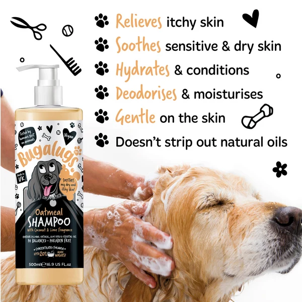 Bugalugs Oatmeal with Coconut & Lime Dog Shampoo 500ML