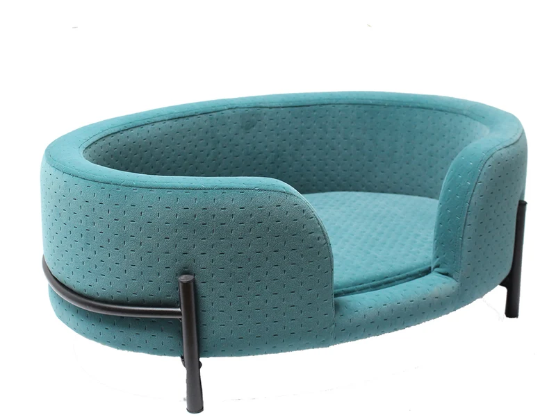 Sofá acogedor - JACK VELVET VERDE - Cesta para perros 61X42CM