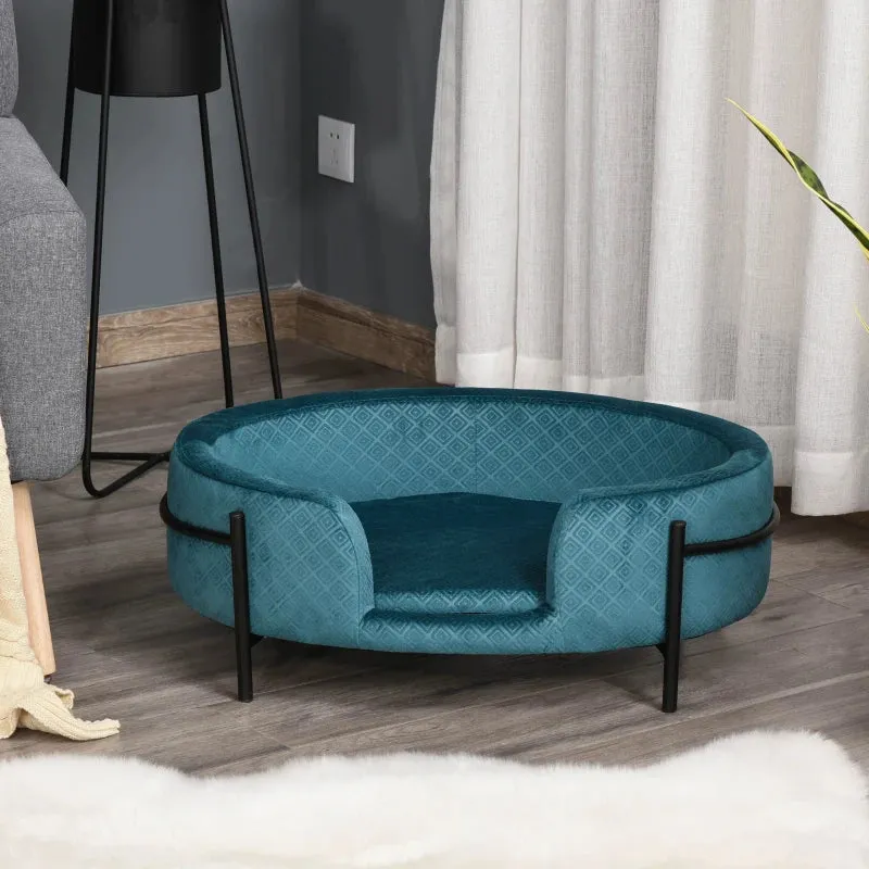 Sofá acogedor - JACK VELVET VERDE - Cesta para perros 61X42CM