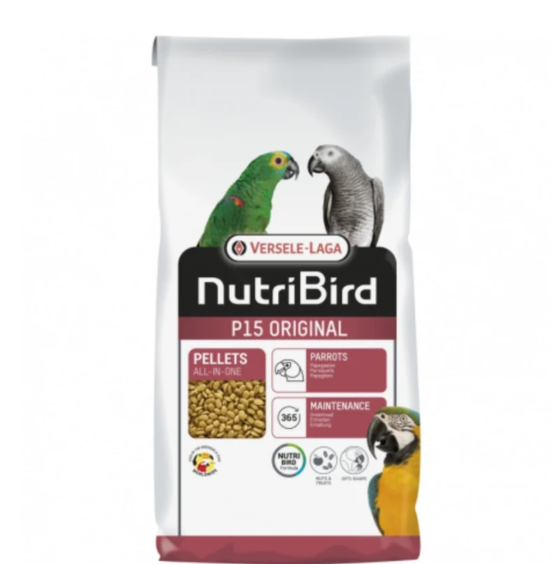 Nutribird P15 original 1kg (autopesado) - Pellets extrusionados - Alimento de mantenimiento para loros