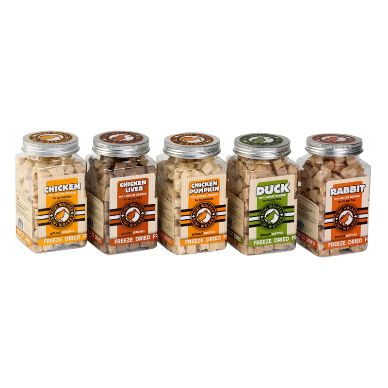 KIWI WALKER Freeze Dried Grain Free Snack Chicken Liver Cubes Dog & Cat Treats 115G - Pack of 3