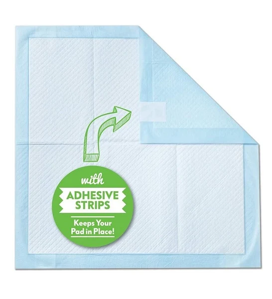 Pawsitiv Multifunction Training & Pee Pads with Adhesive Strips for Dogs & Cats
