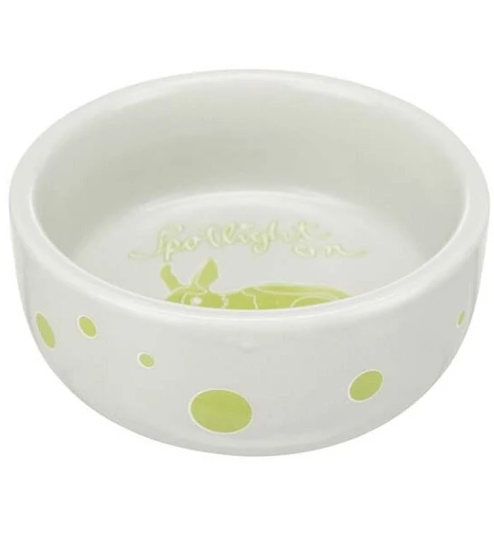 Trixie Spotlight Comic Rabbits Ceramic Bowl for Small Pets