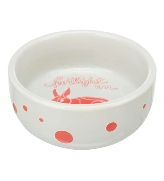Trixie Spotlight Comic Rabbits Ceramic Bowl for Small Pets