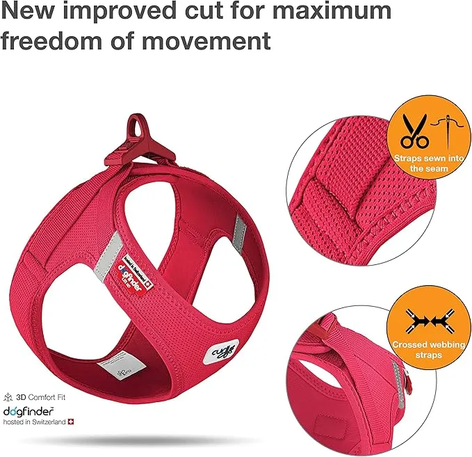 Curli Belka Air-Mesh Harness for Dogs - RED/XXXL