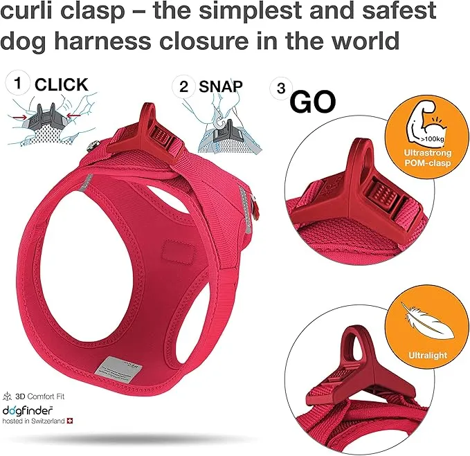 Curli Belka Air-Mesh Harness for Dogs - RED/XXXL