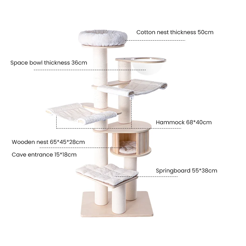 Regalia Belmonte Cat Tree - 75X56X189CM