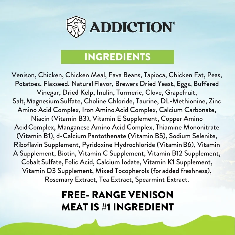 Addiction Viva La Venison Grain-Free Dry Cat Food