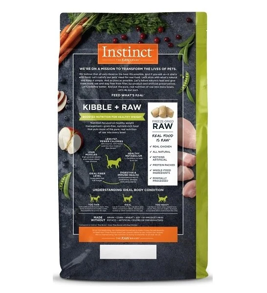 Instinct Raw Boost Healthy Weight Chicken Cat Dry Food 4.5lbs