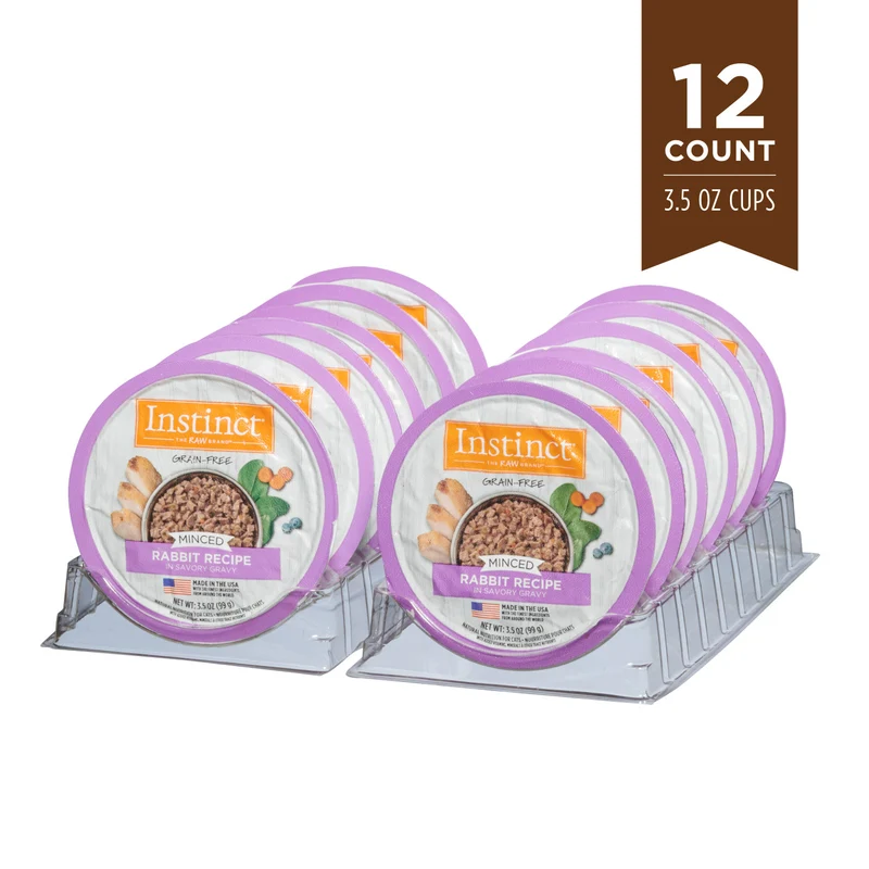 Instinct Minced Cups Real Rabbit Recipe Wet Cat Food