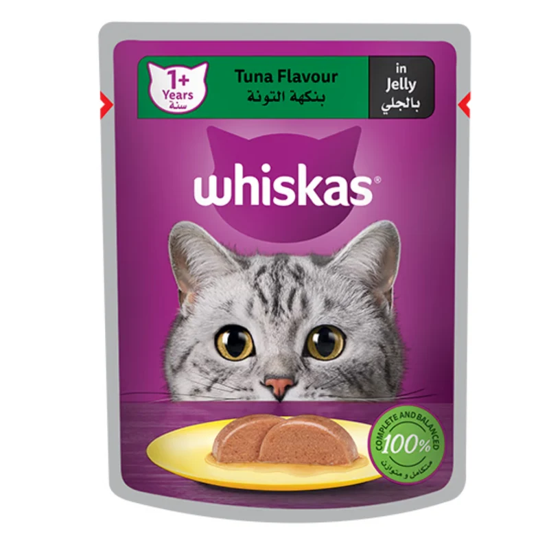 Whiskas Tuna Wet Cat Food In Jelly 1 Year+ 4X80G
