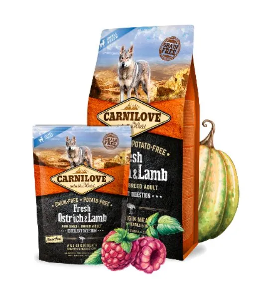 Carnilove Fresh Ostrich & Lamb for Small Breed Adult Dog Dry Food