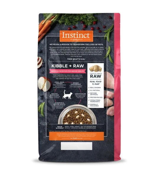 Instinct Raw Boost Grain Free Indoor Health Chicken Dry Cat Food 5lbs