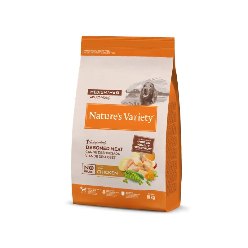 Nature'S Variety Canine Adult Selected Med/Max Pollo, 10 kg, pienso para perros
