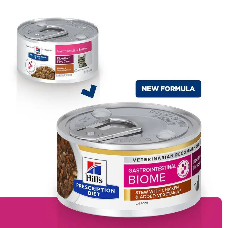 Hill'S Gi Biome Estofado con Pollo y Verduras 82 g Alimento para Gatos