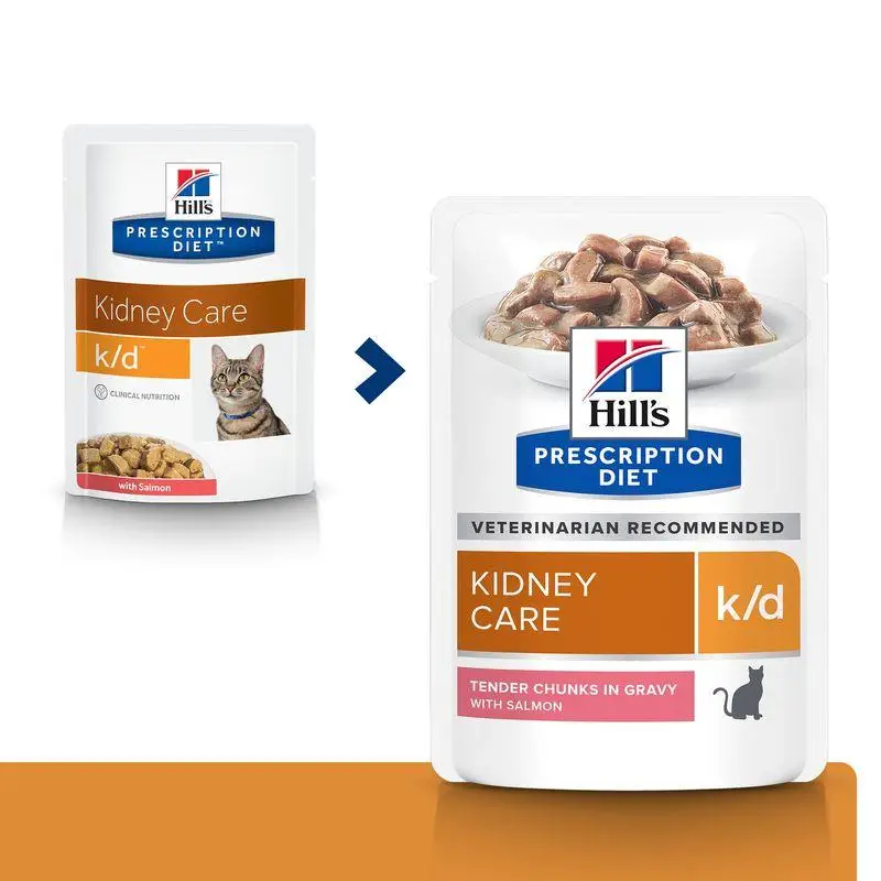 Hill'S K/D con Salmón 85 g Alimento para Gatos