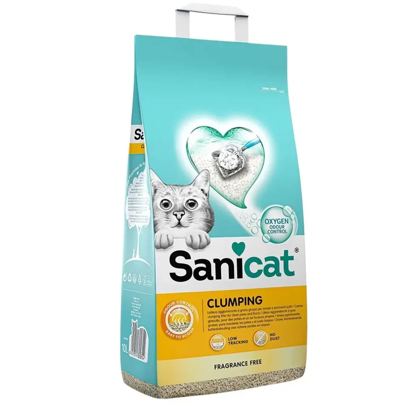 Arena Gato Sanicat Clumping Sin Fragancia 8L