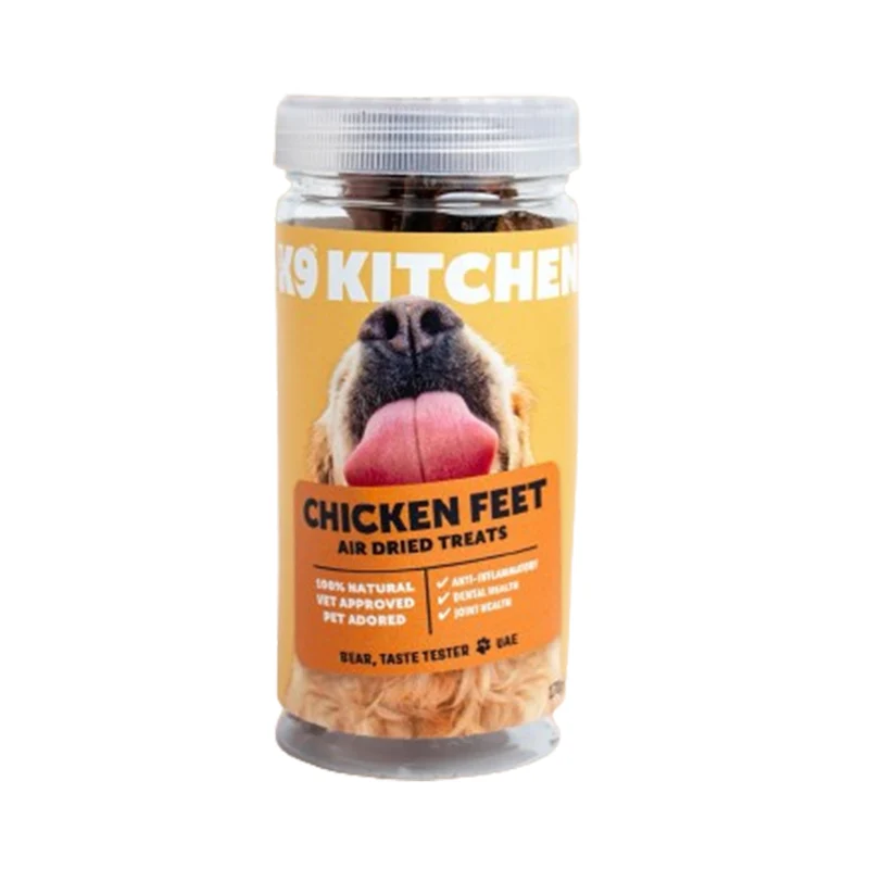 The K9 Kitchen Chicken Feet Air Dried Dog Treats 180g