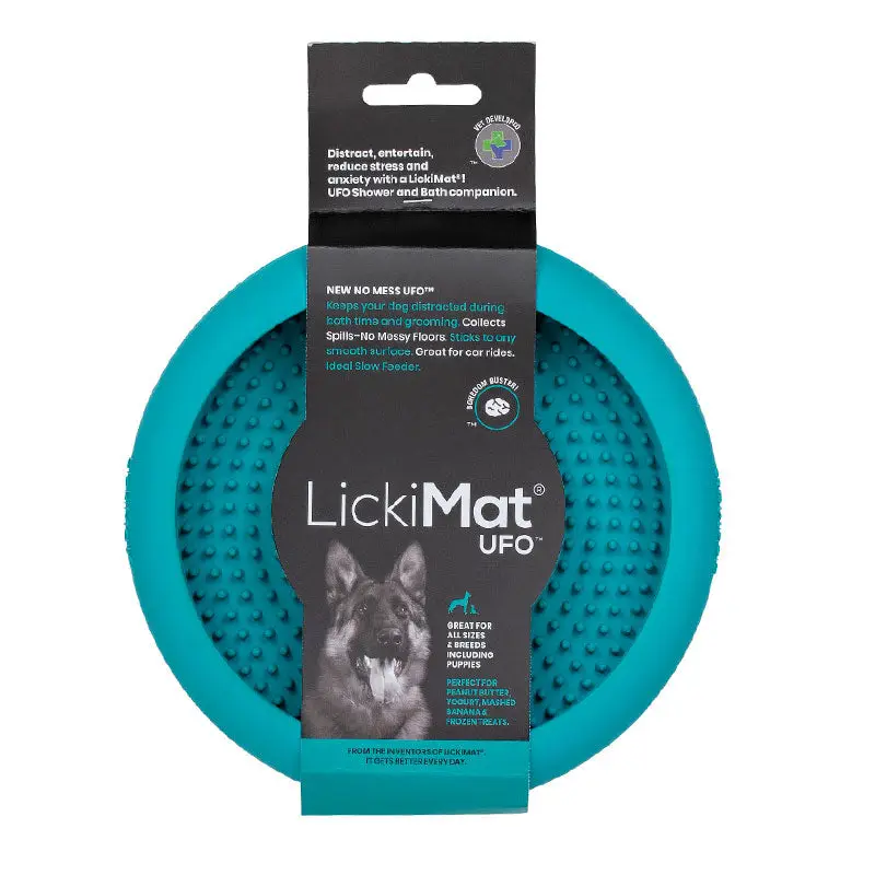 Lickimat Perro Ufo Turquesa 4X18X18 cm