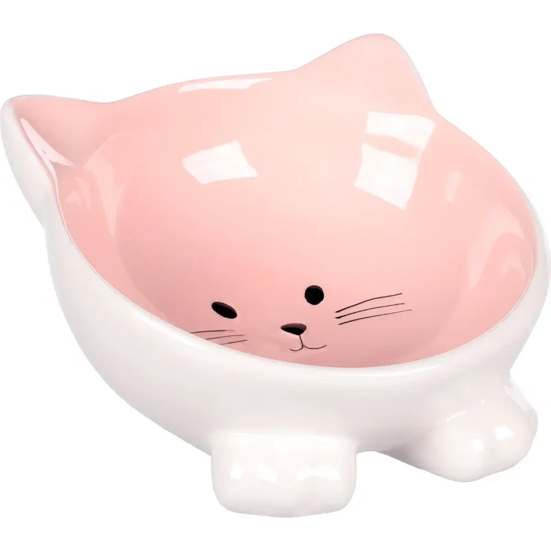 Comedero Gato Ceramica Puzi Rosa 125 ml