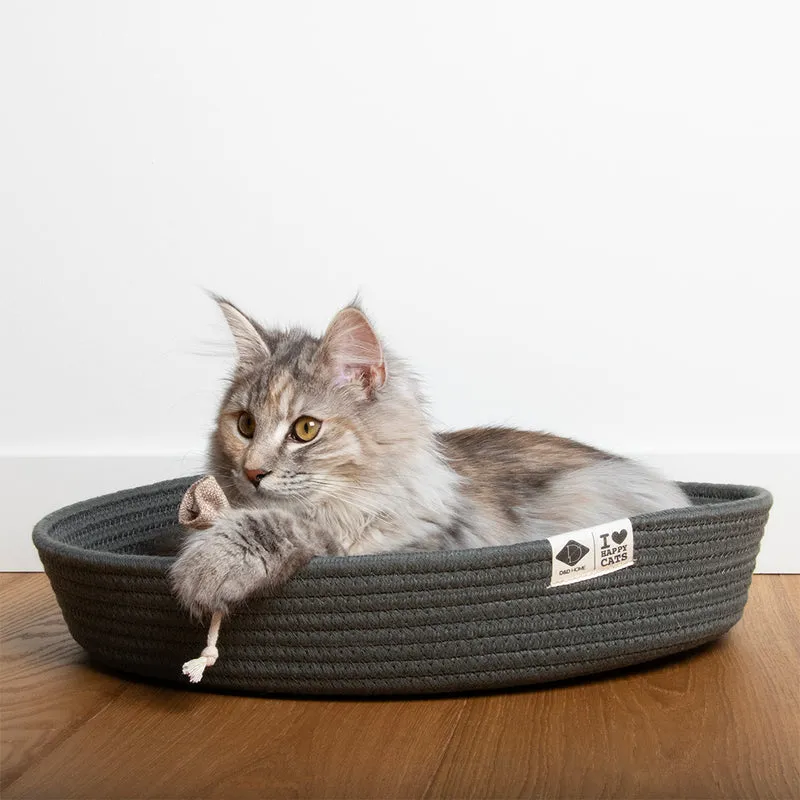 D&D Home I Love Happy Cats Jess Cat Cotton Rope Basket Bed