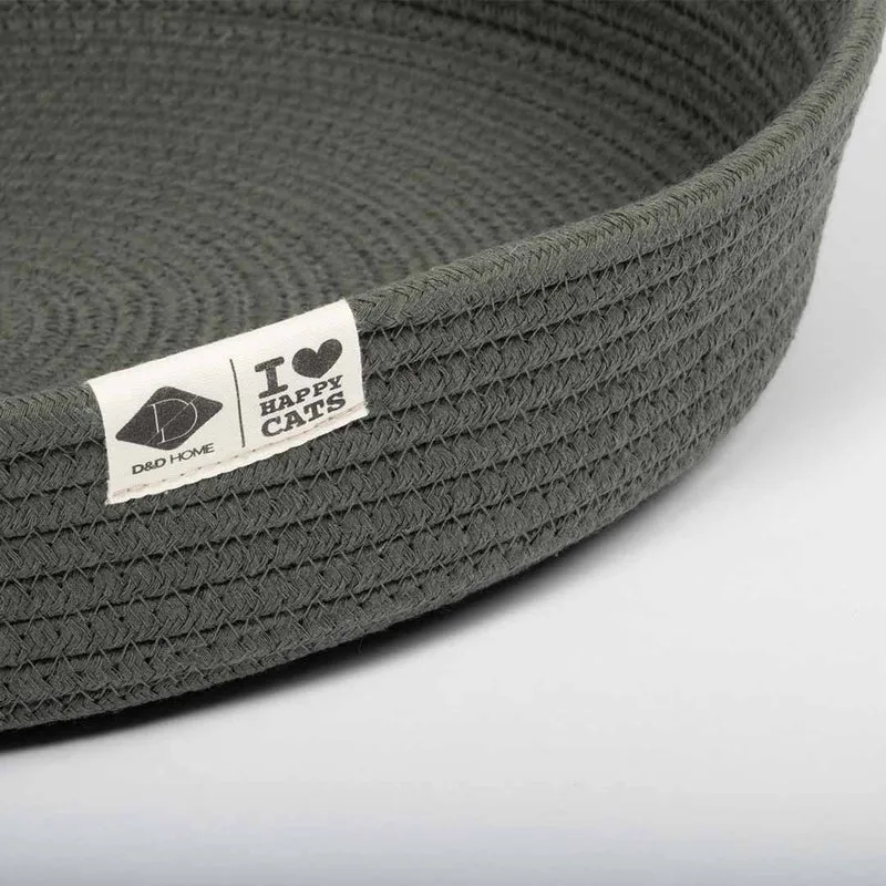 D&D Home I Love Happy Cats Jess Cat Cotton Rope Basket Bed