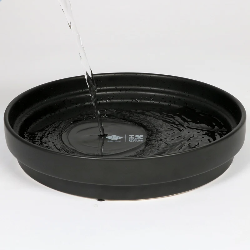 D&D Home I Love Happy Cats Ace Ceramic Non-Slip Drinking Bowl For Cats