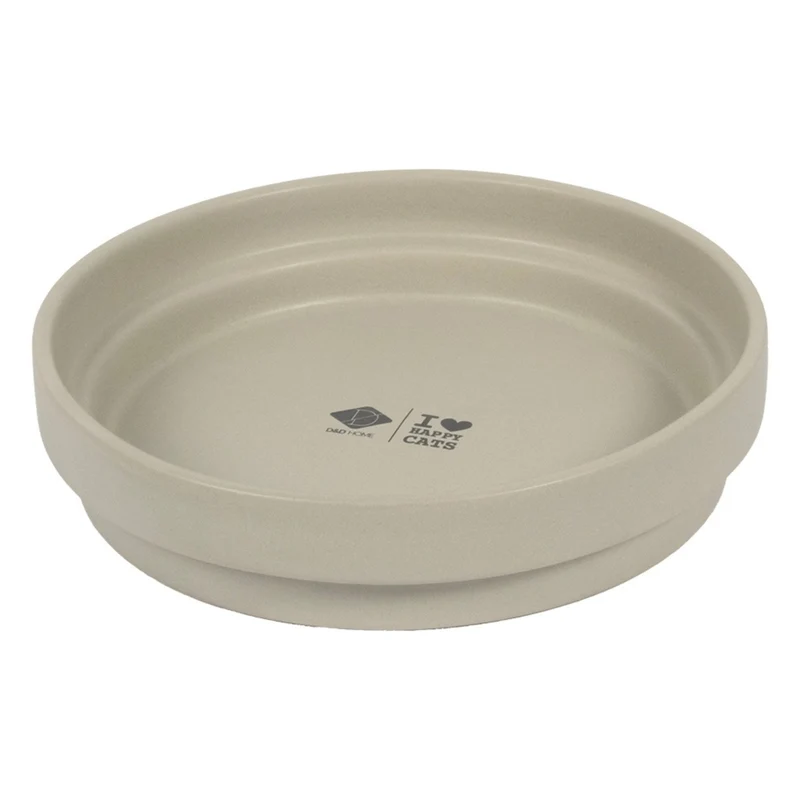 D&D Home I Love Happy Cats Ace Ceramic Non-Slip Drinking Bowl For Cats
