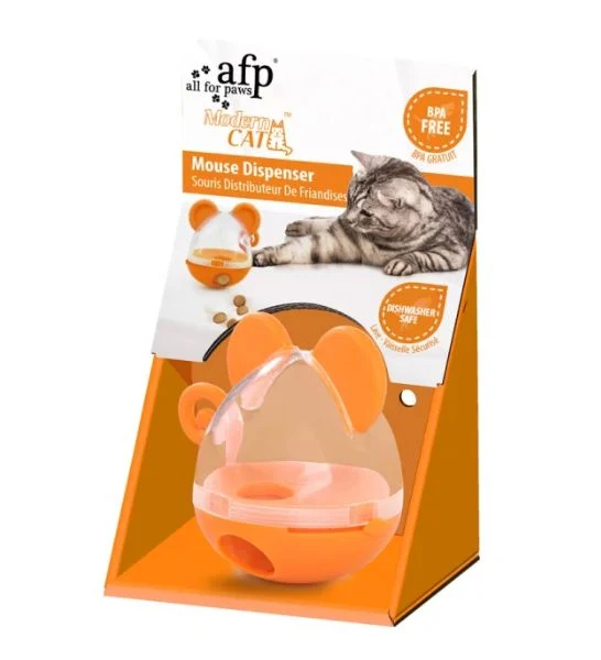 all for paws Modern Cat Mouse Treat Dispenser Toy 7.5x8x6.5cm
