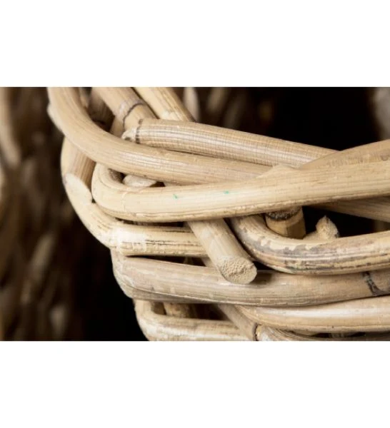 51DN Rattan Rectangular Cat & Dog Bed Basket With Cushion