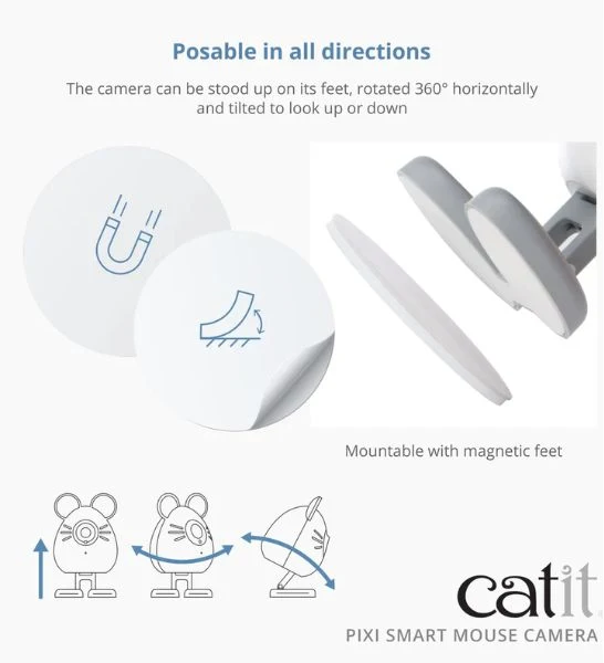 Catit Pixi Smart Mouse Camera 7.1cm x 7.1cm x 9.7cm