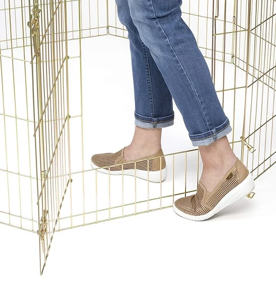MidWest Gold Zinc Foldable Exercise Pen With Door for Dogs