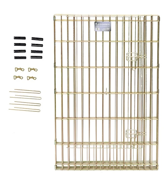 MidWest Gold Zinc Foldable Exercise Pen With Door for Dogs