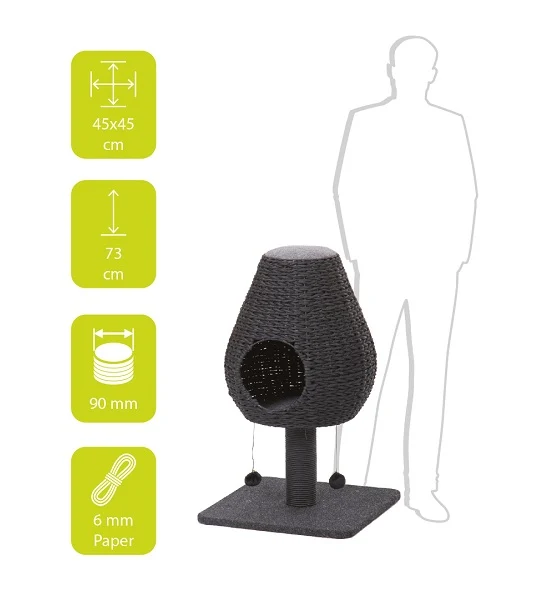 ebi Cat Scratching Trend Modern Tree House Elegance Lissom 45x45x73cm