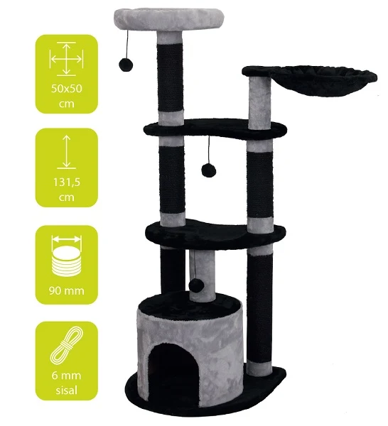 ebi Scratching Tree Comfort Milton for Cats 50x50x131cm