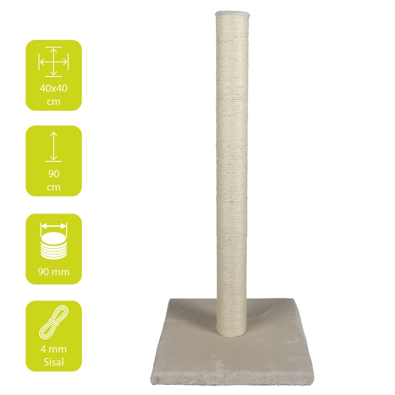 ebi Cat Scratching Tree Classic High Post Off-White 40x40x90cm