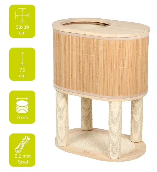 ebi Tori Bamboo Cat Tree 75 59X39X76CM