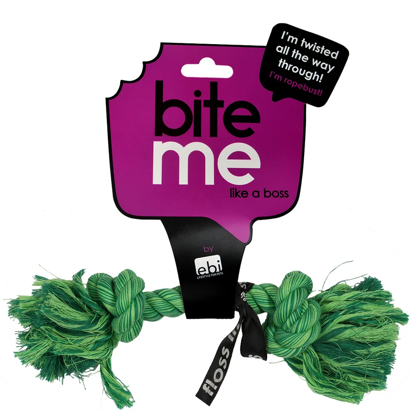 ebi Bite Me 'Do You Even Floss Dawg' Playing Rope Dog Toy