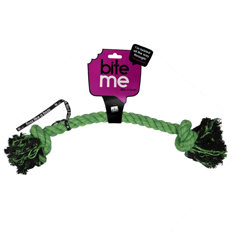 ebi Bite Me 'Do You Even Floss Dawg' Playing Rope Dog Toy