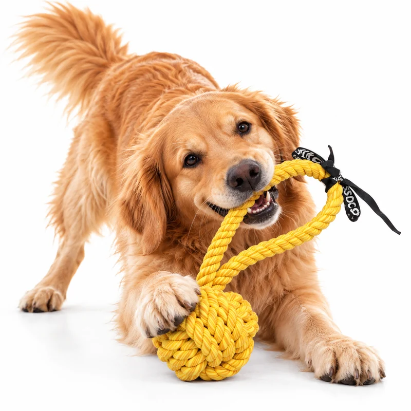 ebi Bite Me 'Are You Knots' Ball With Loop Dog Rope Toy
