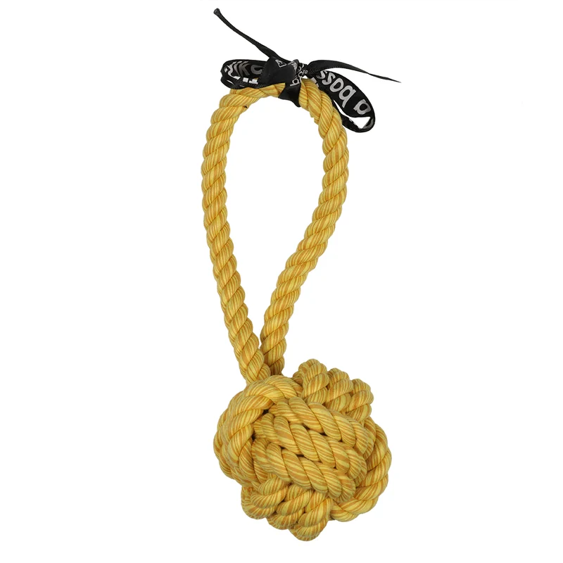 ebi Bite Me 'Are You Knots' Ball With Loop Dog Rope Toy
