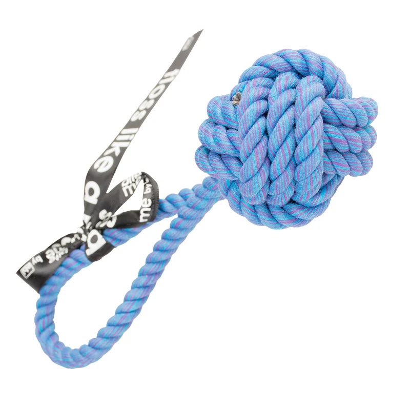 ebi Bite Me 'Are You Knots' Ball With Loop Dog Rope Toy