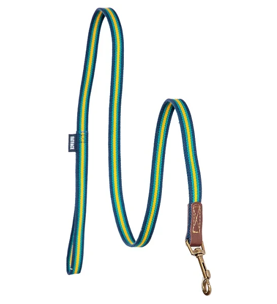 Danish Design FatFace Bold Stripe Woven Dog Lead With Metal Buckles