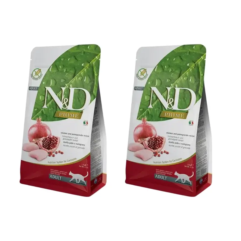 Farmina N&D Cat Prime Pollo 10Kg, Pienso Para Gatos, Pack De 2