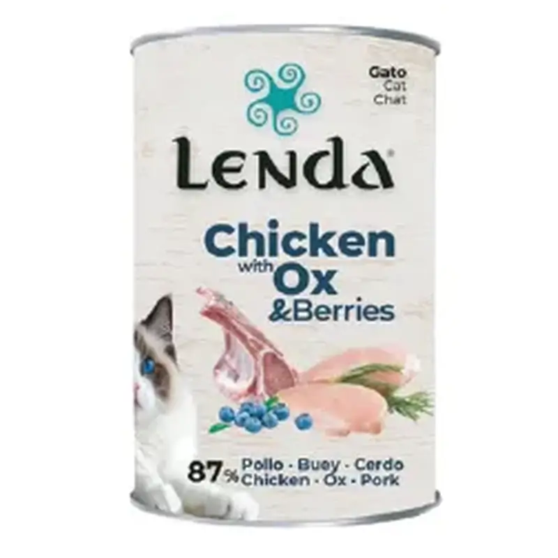 Lenda Wet Cat Pate Pollo Con Bue Y Y Arandanos, 12x400 gr